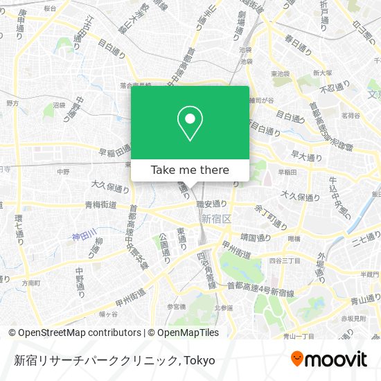 新宿リサーチパーククリニック map