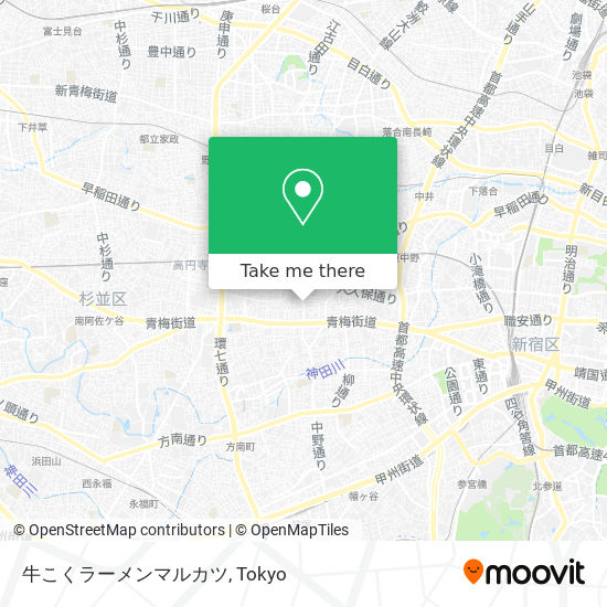 How To Get To 牛こくラーメンマルカツ In 杉並区 By Bus