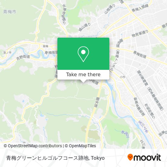 青梅グリーンヒルゴルフコース跡地 map