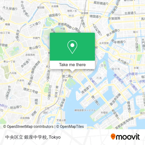 中央区立 銀座中学校 map