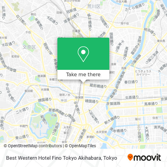 Best Western Hotel Fino Tokyo Akihabara map