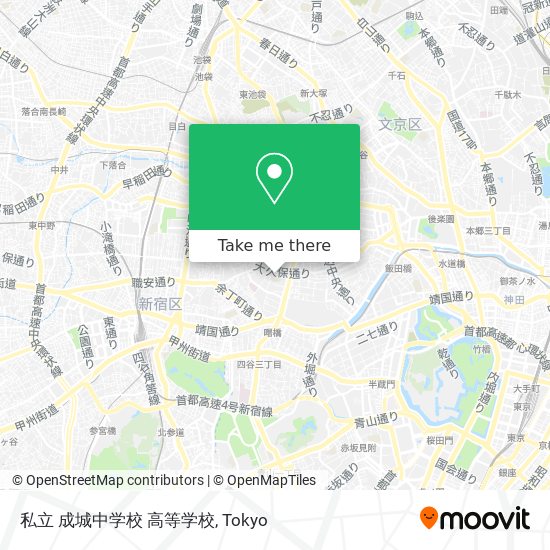 私立 成城中学校 高等学校 map