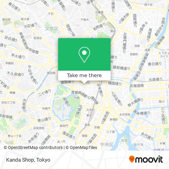 Kanda Shop map