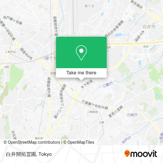 白井開拓霊園 map