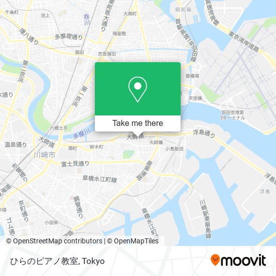 ひらのピアノ教室 map