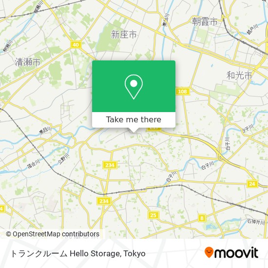 トランクルーム Hello Storage map