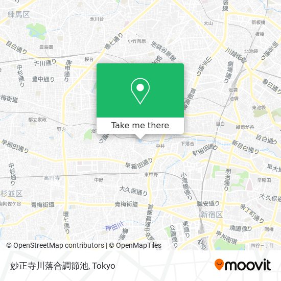 妙正寺川落合調節池 map