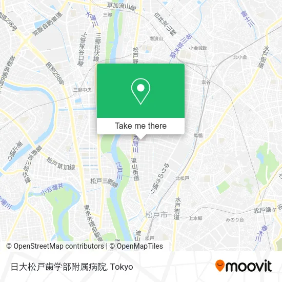 日大松戸歯学部附属病院 map