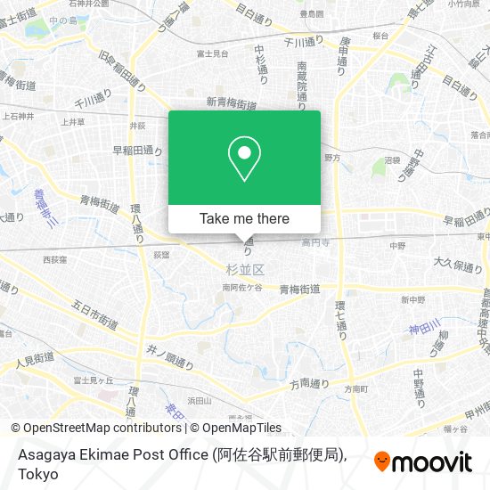 Asagaya Ekimae Post Office (阿佐谷駅前郵便局) map