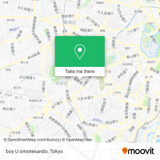 boy U omotesando map