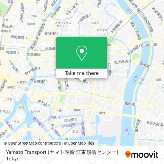 Yamato Transport Koto Ogibashi Center map