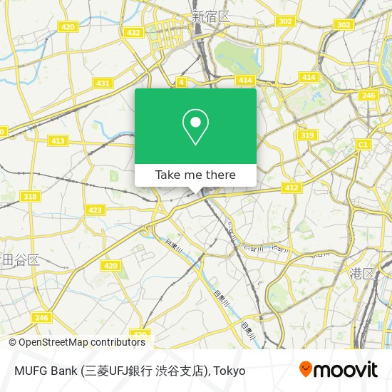 怎樣搭地鐵或巴士去渋谷区的mufg Bank 三菱ufj銀行渋谷支店 Moovit