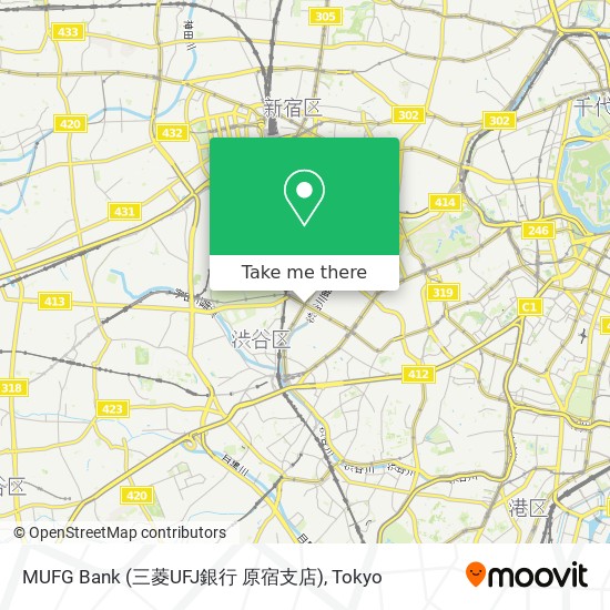 MUFG Bank (三菱UFJ銀行 原宿支店) map