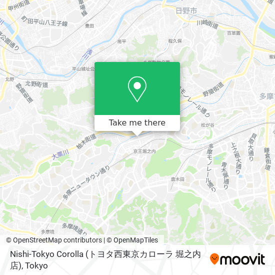 Nishi-Tokyo Corolla (トヨタ西東京カローラ 堀之内店) map