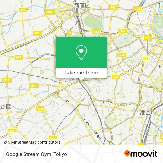 Google Stream Gym map