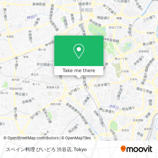 スペイン料理 びいどろ 渋谷店 map