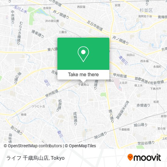 ライフ 千歳烏山店 map