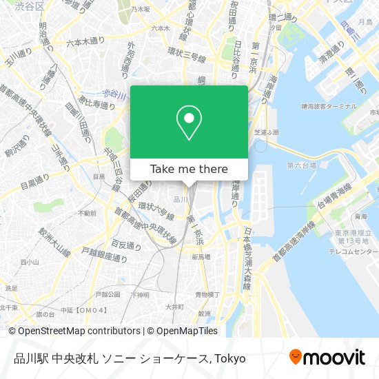 品川駅 中央改札 ソニー ショーケース map