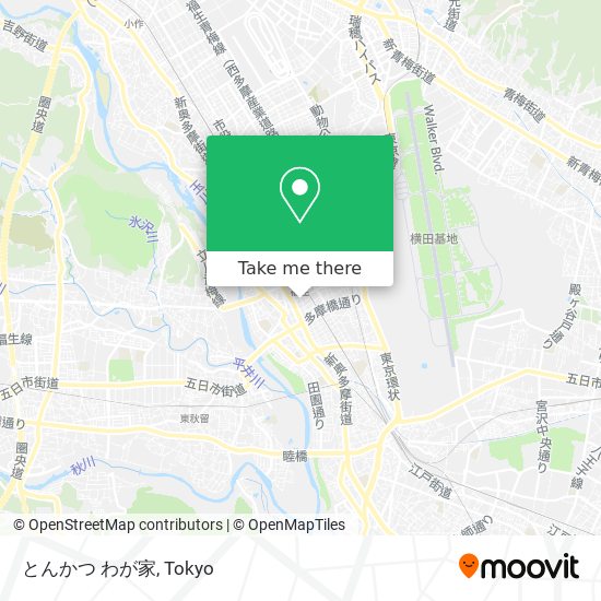 とんかつ わが家 map