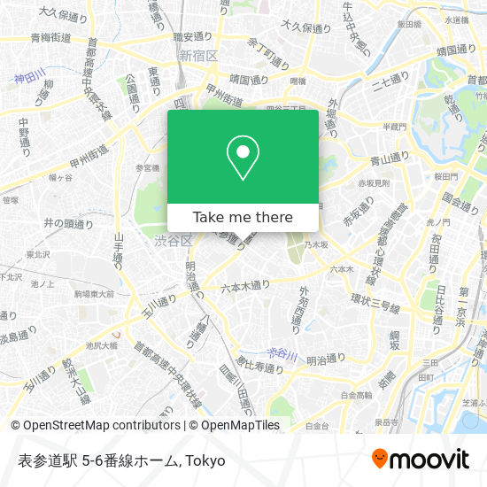 表参道駅 5-6番線ホーム map