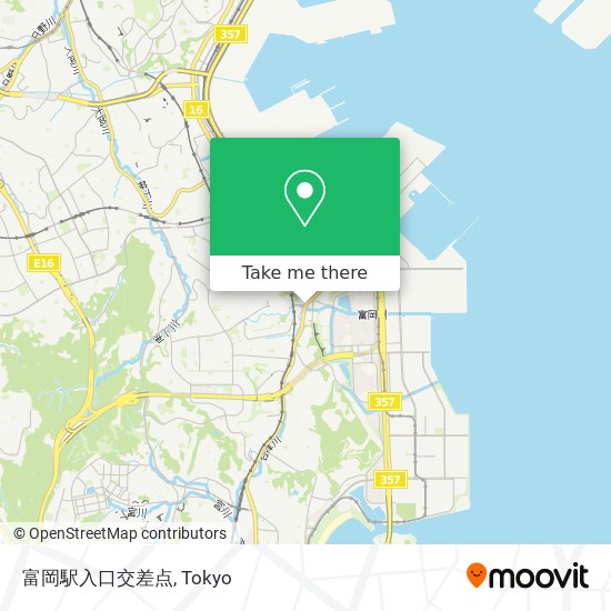 富岡駅入口交差点 map