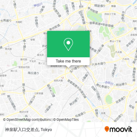 神泉駅入口交差点 map
