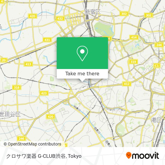 クロサワ楽器 G-CLUB渋谷 map