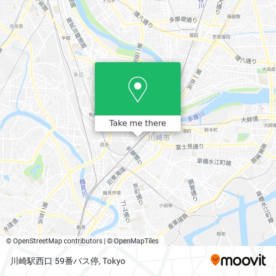 川崎駅西口 59番バス停 map