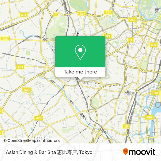 Asian Dining & Bar Sita 恵比寿店 map