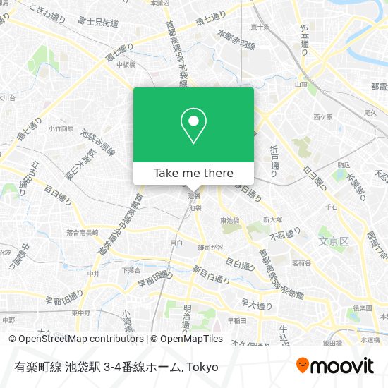 有楽町線 池袋駅 3-4番線ホーム map