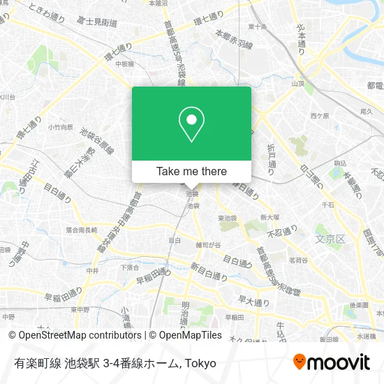 有楽町線 池袋駅 3-4番線ホーム map