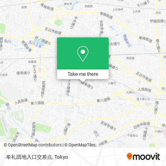 牟礼団地入口交差点 map