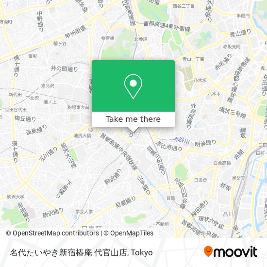 名代たいやき新宿椿庵 代官山店 map