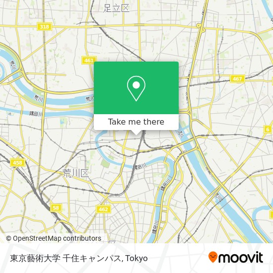 東京藝術大学 千住キャンパス map