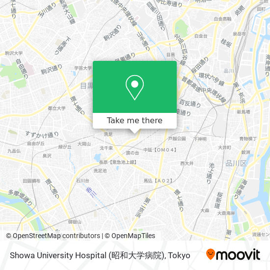 Showa University Hospital (昭和大学病院) map