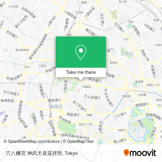 穴八幡宮 神武天皇遥拝所 map