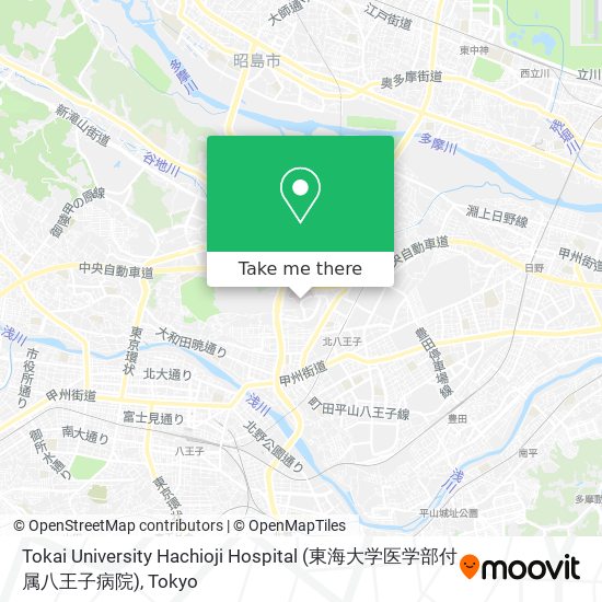 Tokai University Hachioji Hospital (東海大学医学部付属八王子病院) map