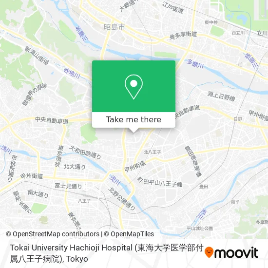 Tokai University Hachioji Hospital map
