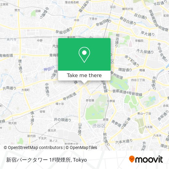 新宿パークタワー 1F喫煙所 map