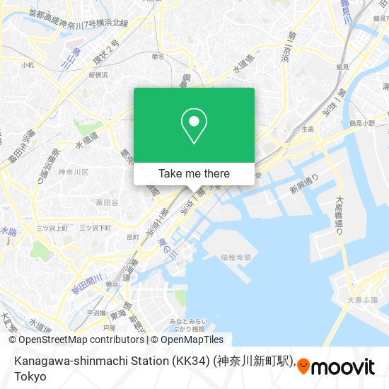 Kanagawa-shinmachi Station (KK34) (神奈川新町駅) map