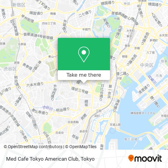 Med Cafe Tokyo American Club map