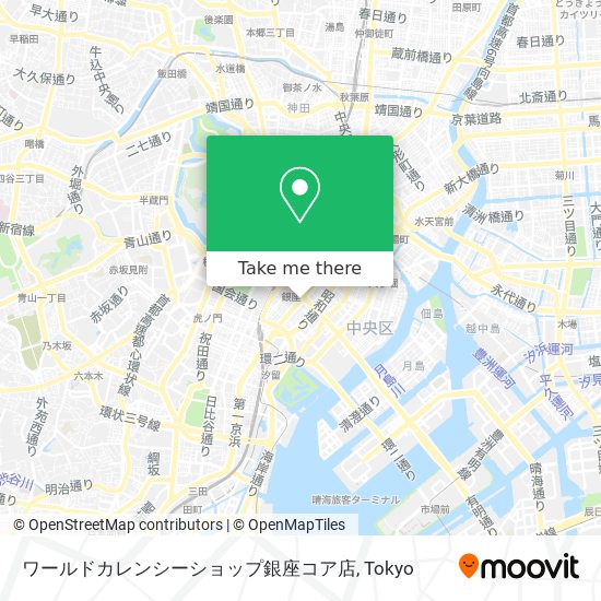ワールドカレンシーショップ銀座コア店 map