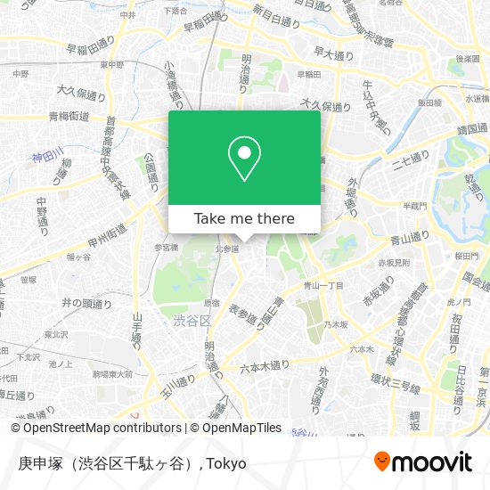 庚申塚（渋谷区千駄ヶ谷） map