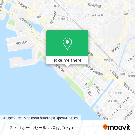 コストコホールセール バス停 map