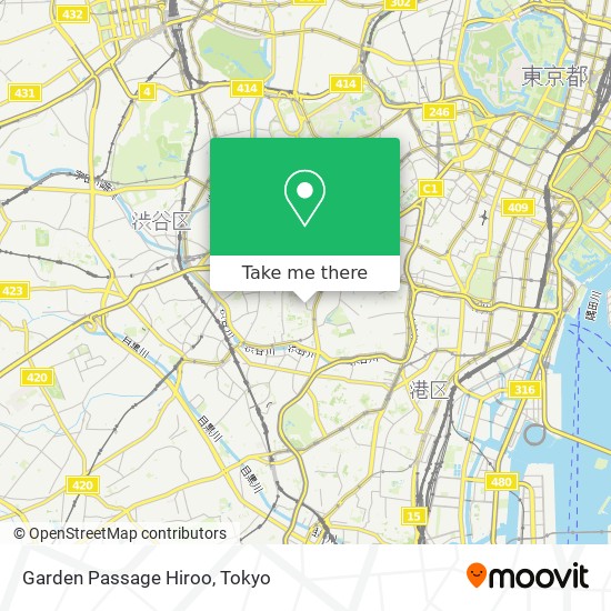 Garden Passage Hiroo map