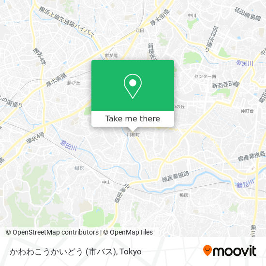 かわわこうかいどう (市バス) map