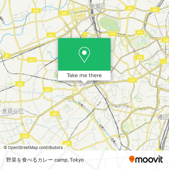 野菜を食べるカレー camp map