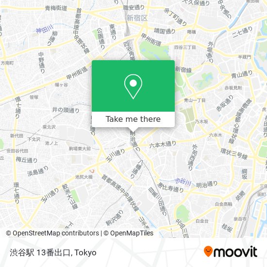 渋谷駅 13番出口 map