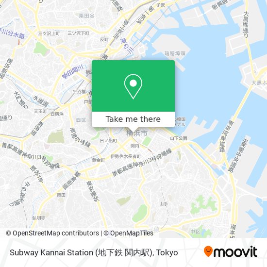 Subway Kannai Station (地下鉄 関内駅) map
