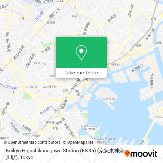Keikyū Higashikanagawa Station (KK35) (京急東神奈川駅) map
